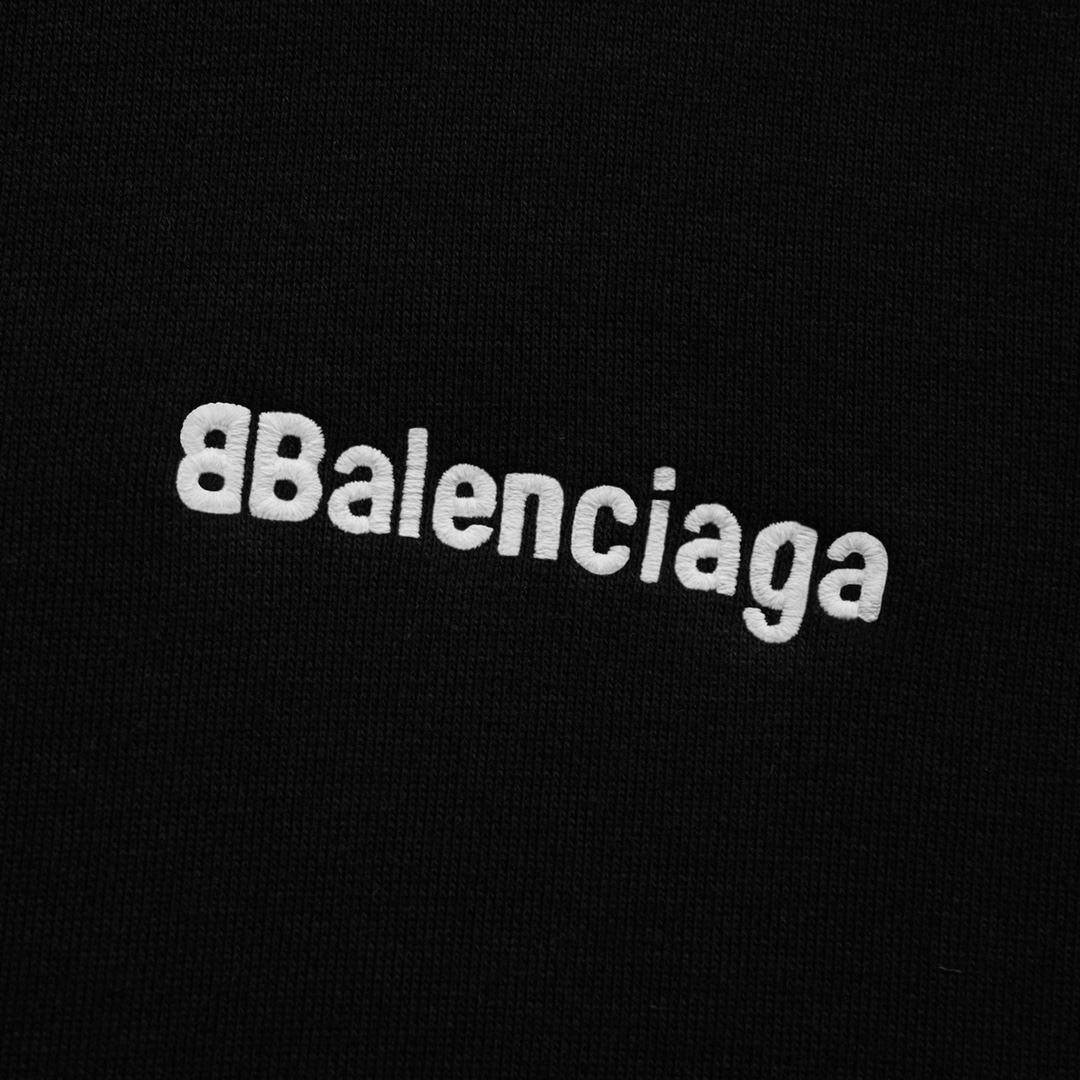 Balenciaga Hoodie Logo Medium Fit in Black