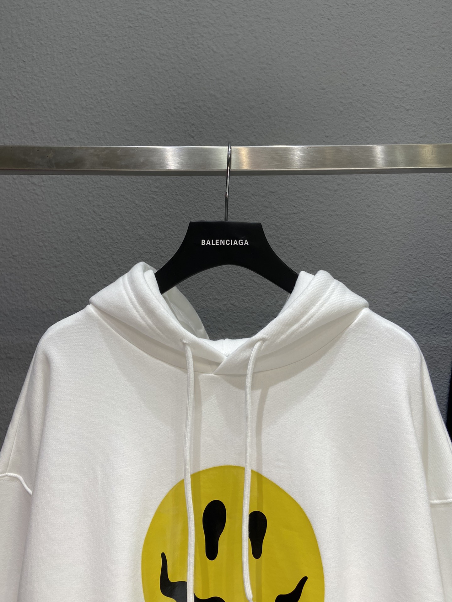 Balenciaga Hoodie Drip Peace Large Fit in White