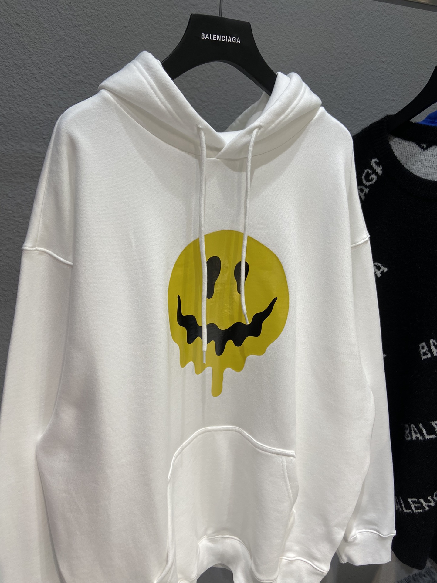 Balenciaga Hoodie Drip Peace Large Fit in White