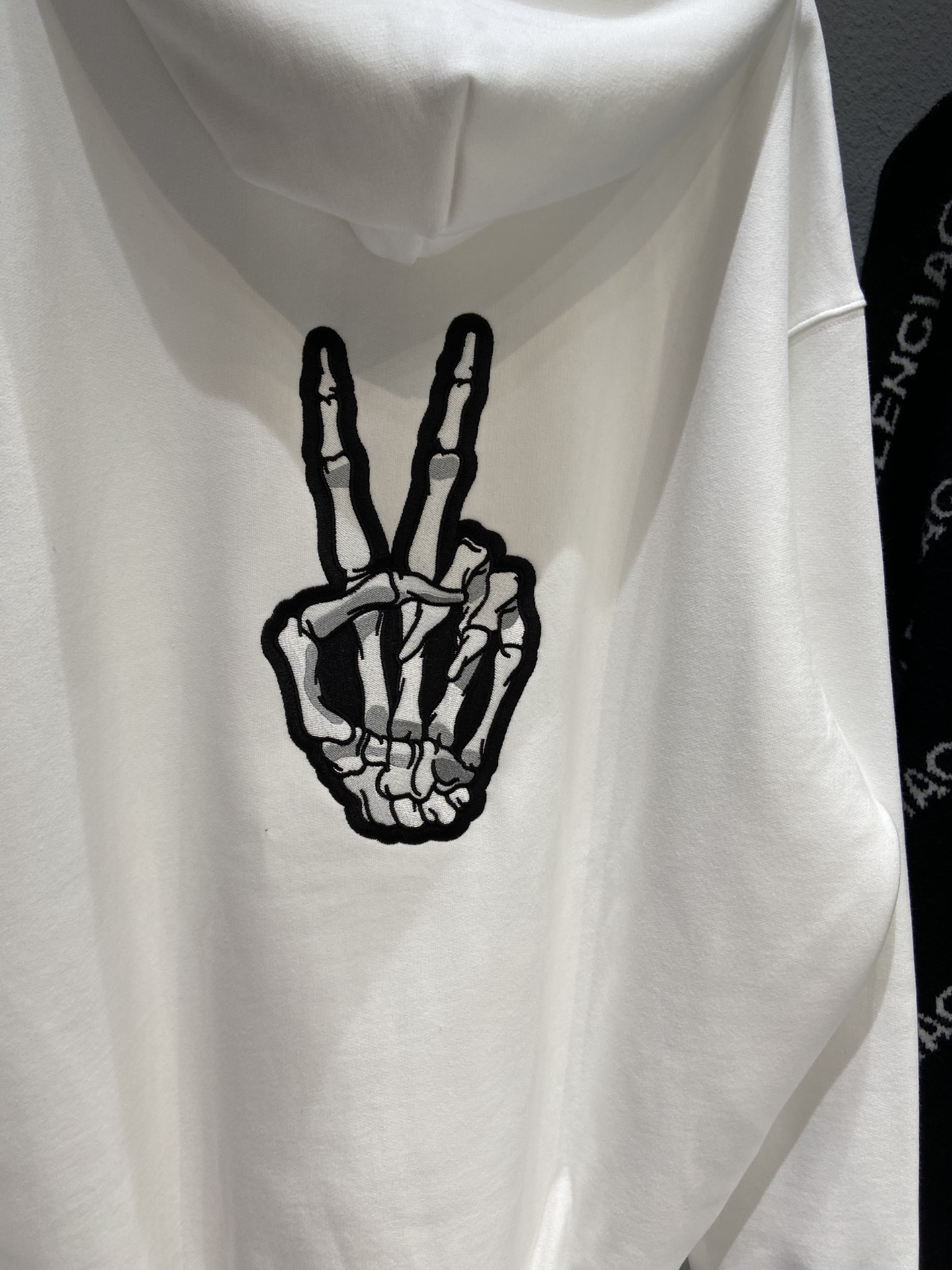 Balenciaga Hoodie Drip Peace Large Fit in White