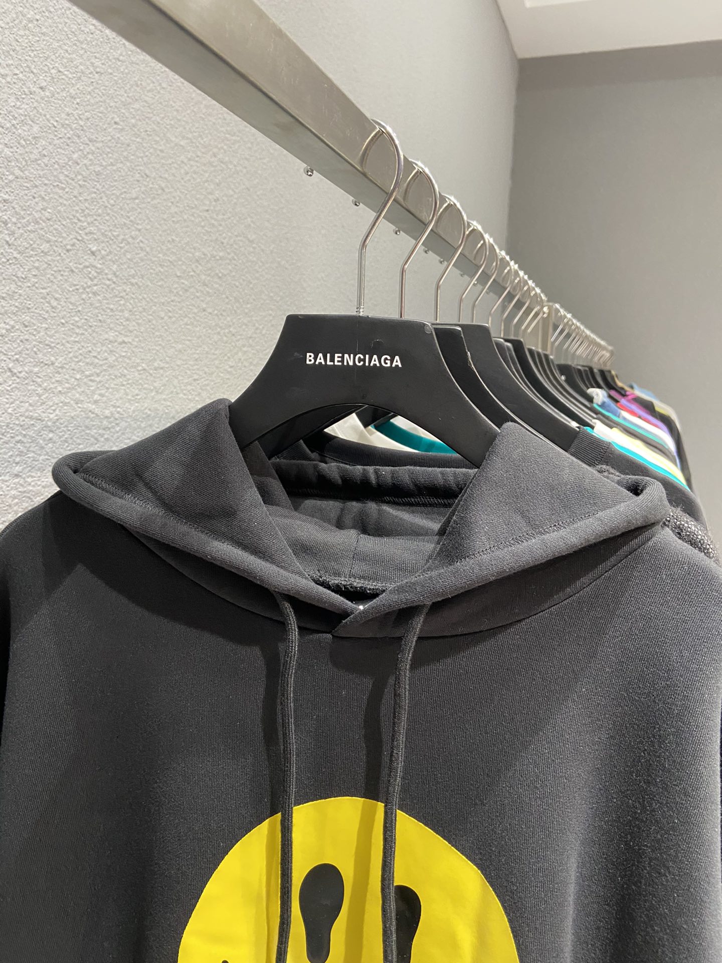 Balenciaga Hoodie Drip Peace Large Fit in Black