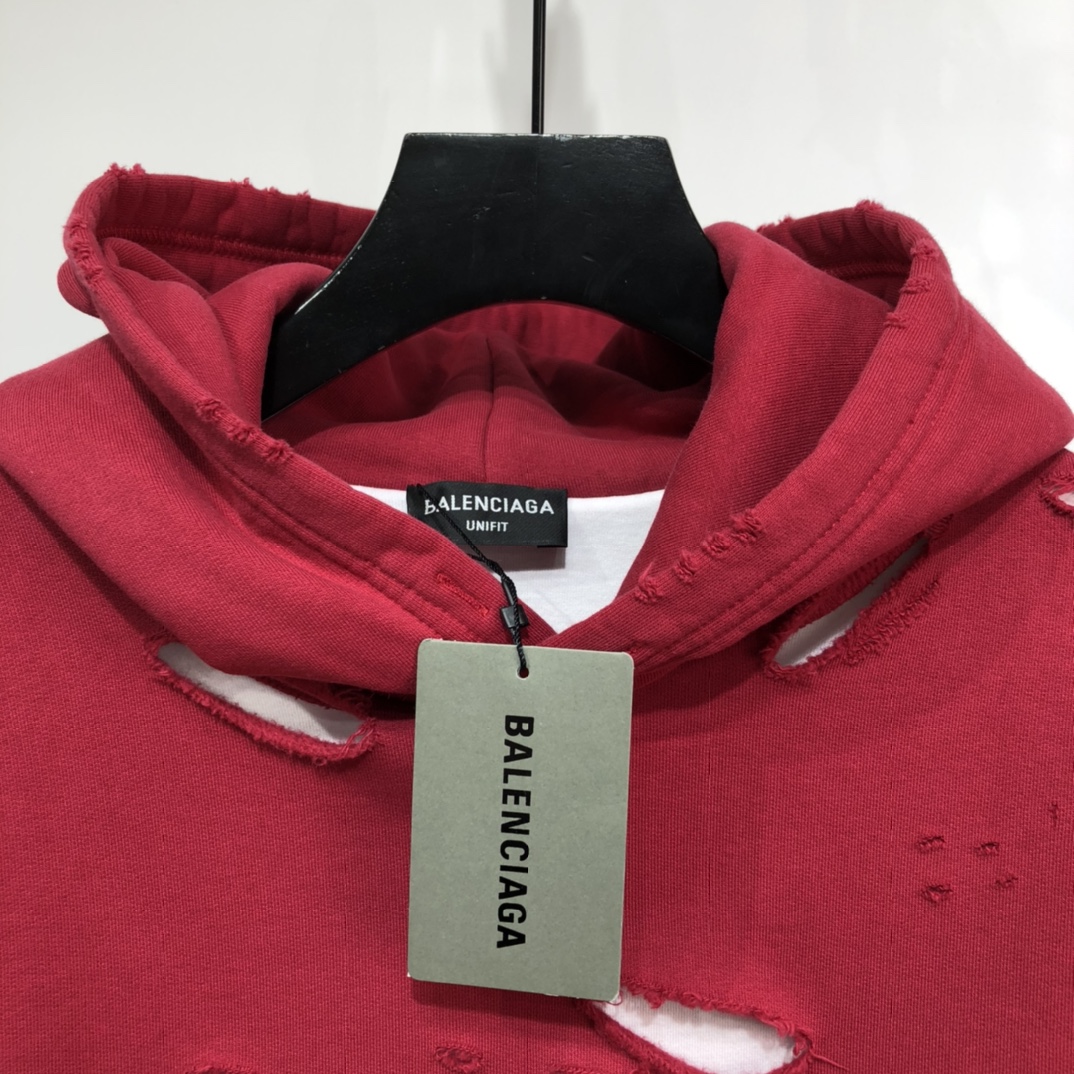 Balenciaga Hoodie Destroyed in Red