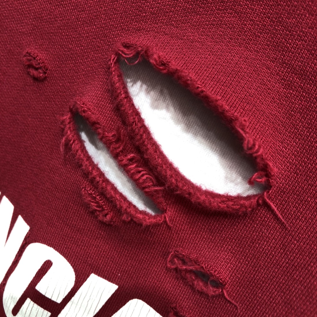 Balenciaga Hoodie Destroyed in Red