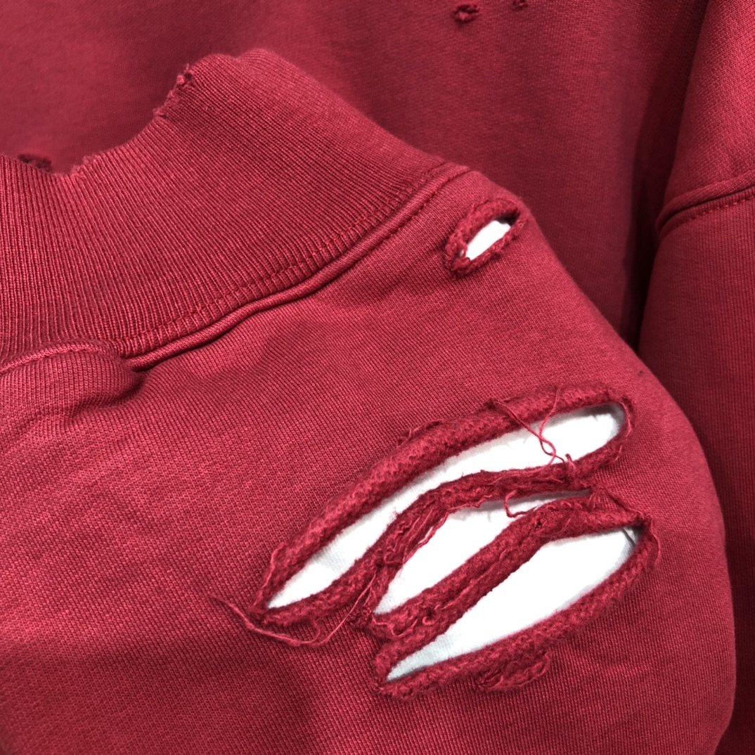Balenciaga Hoodie Destroyed in Red