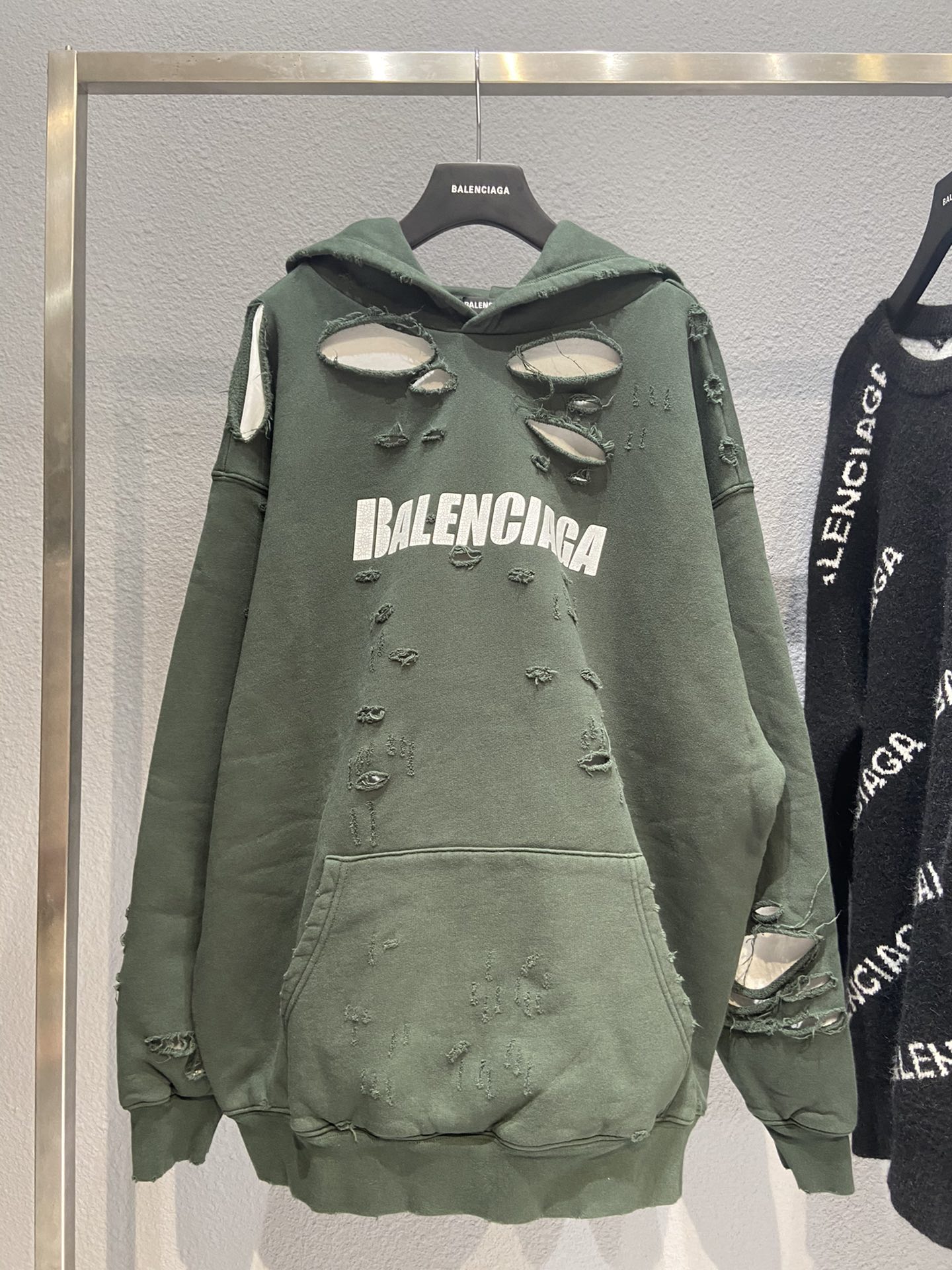 Balenciaga Hoodie Destroyed in Green