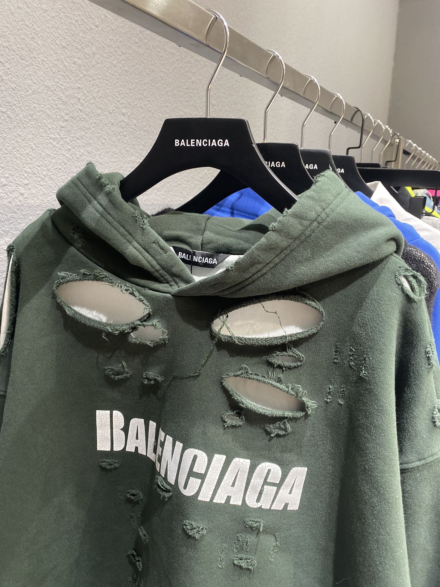 Balenciaga Hoodie Destroyed in Green