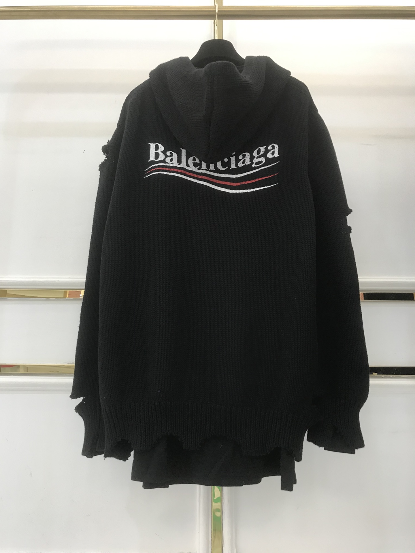 Balenciaga Hoodie Destroyed in Black