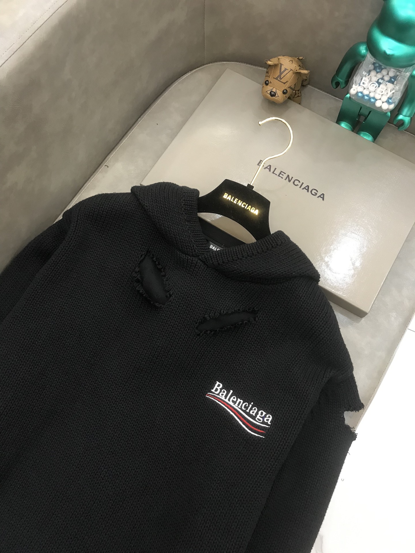 Balenciaga Hoodie Destroyed in Black