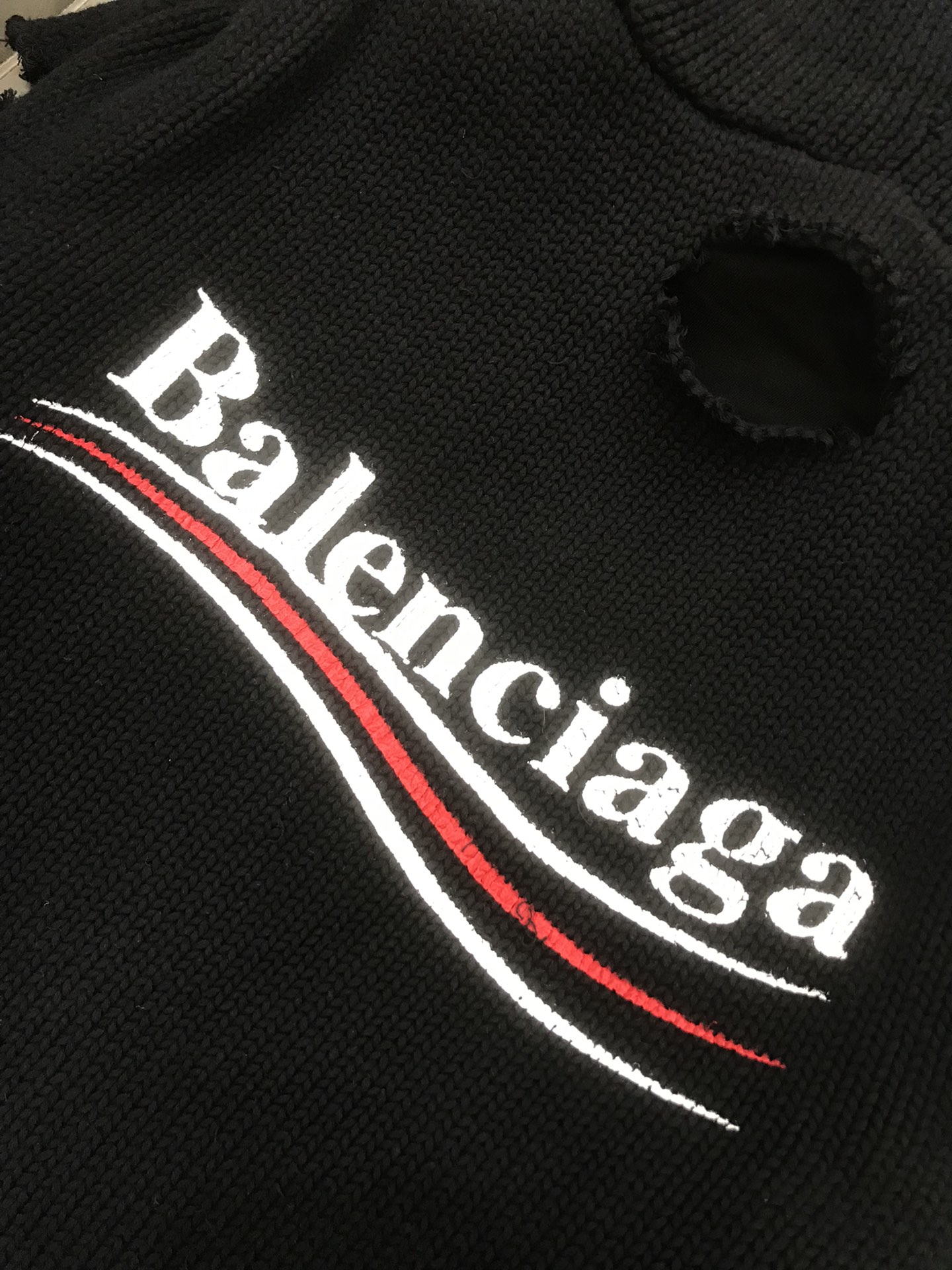 Balenciaga Hoodie Destroyed in Black