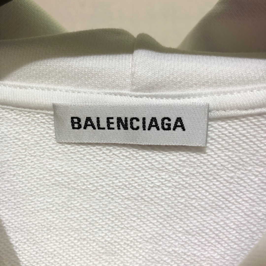 Balenciaga Hoodie BB Pixel Medium Fit in White