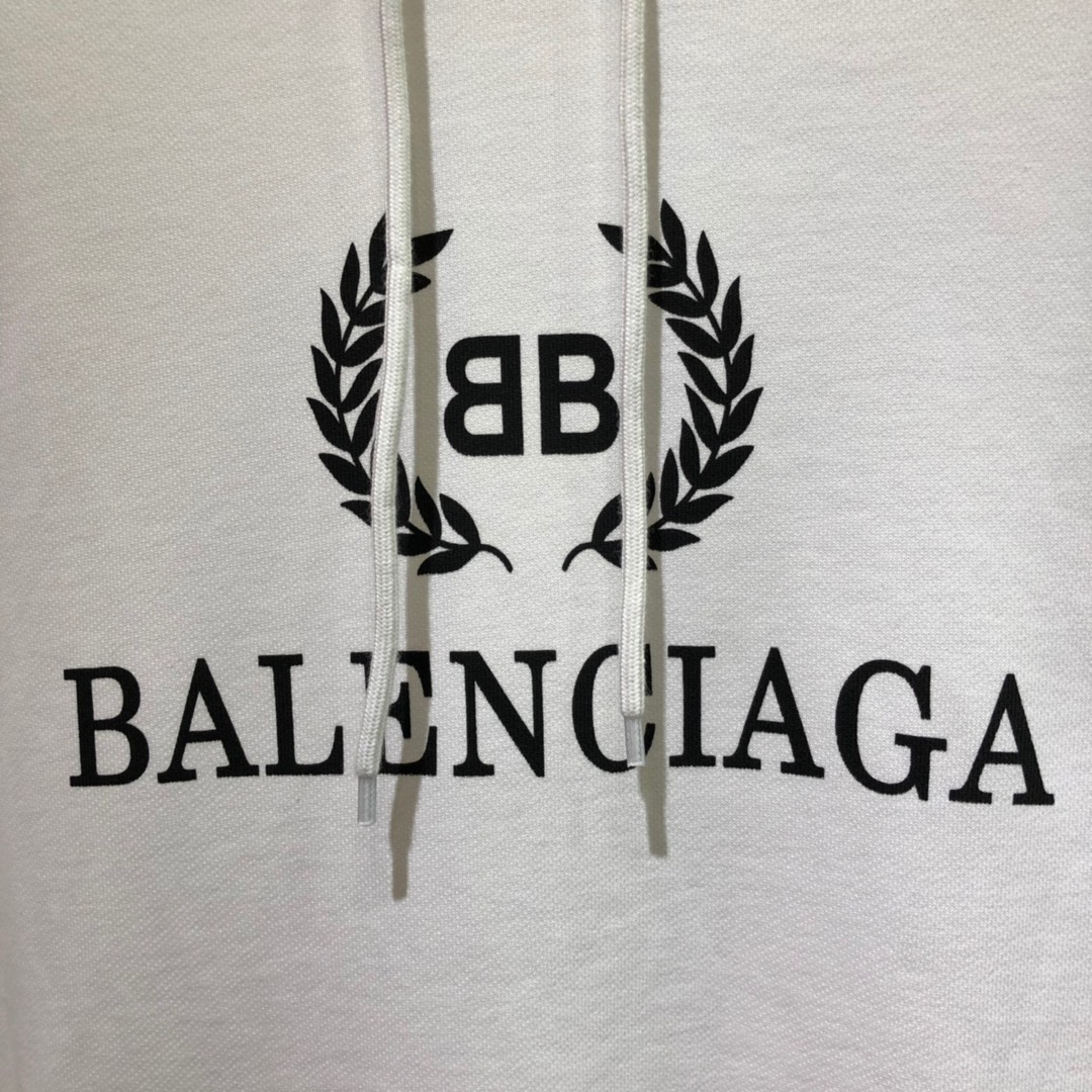 Balenciaga Hoodie BB Pixel Medium Fit in White