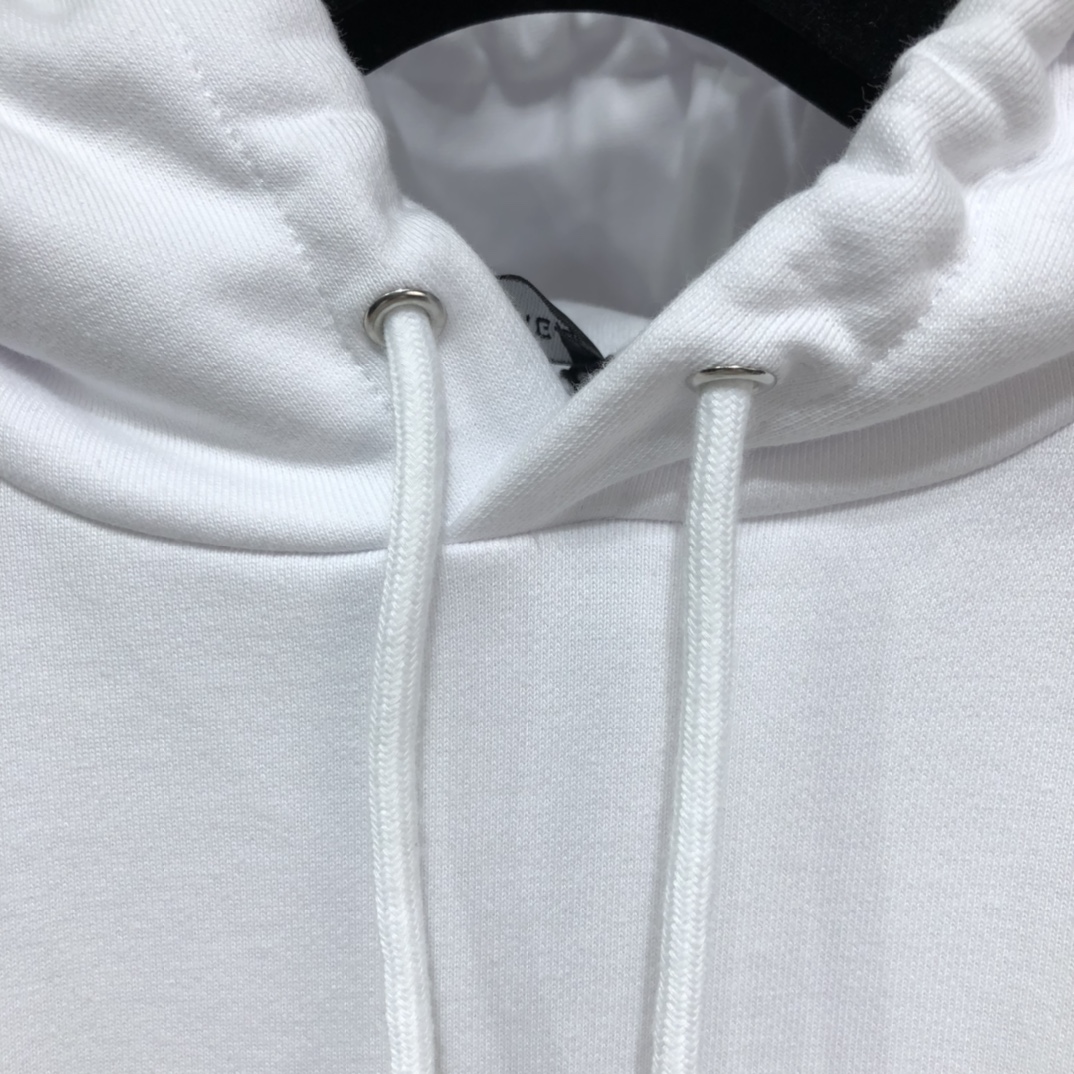 Balenciaga Hoodie BB Pixel Medium Fit in White