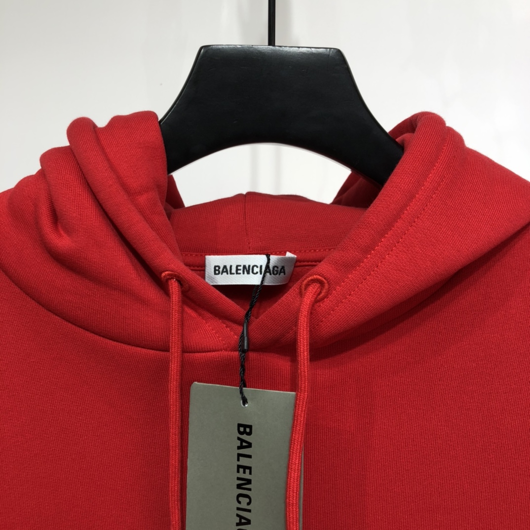 Balenciaga Hoodie BB Pixel Medium Fit in Red