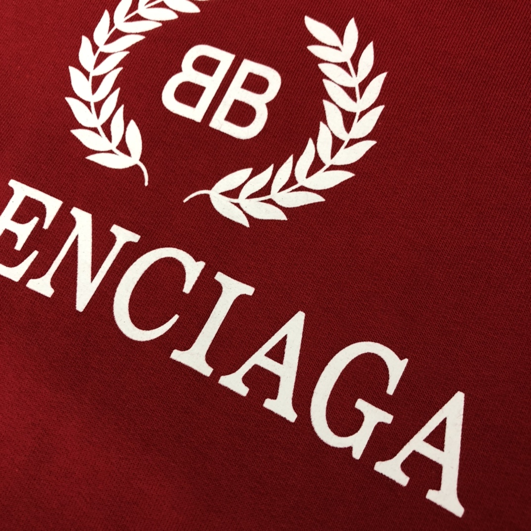 Balenciaga Hoodie BB Pixel Medium Fit in Red