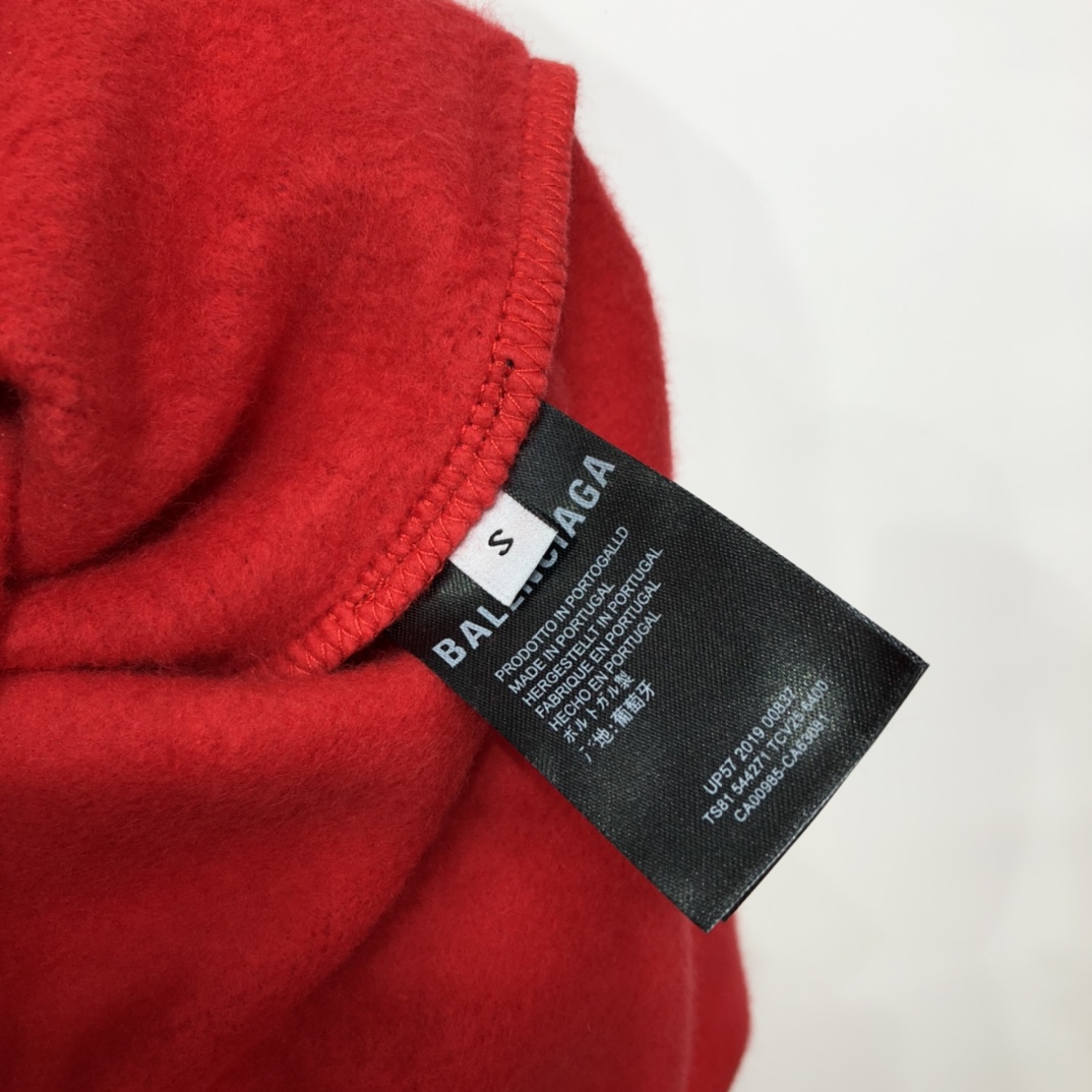 Balenciaga Hoodie BB Pixel Medium Fit in Red