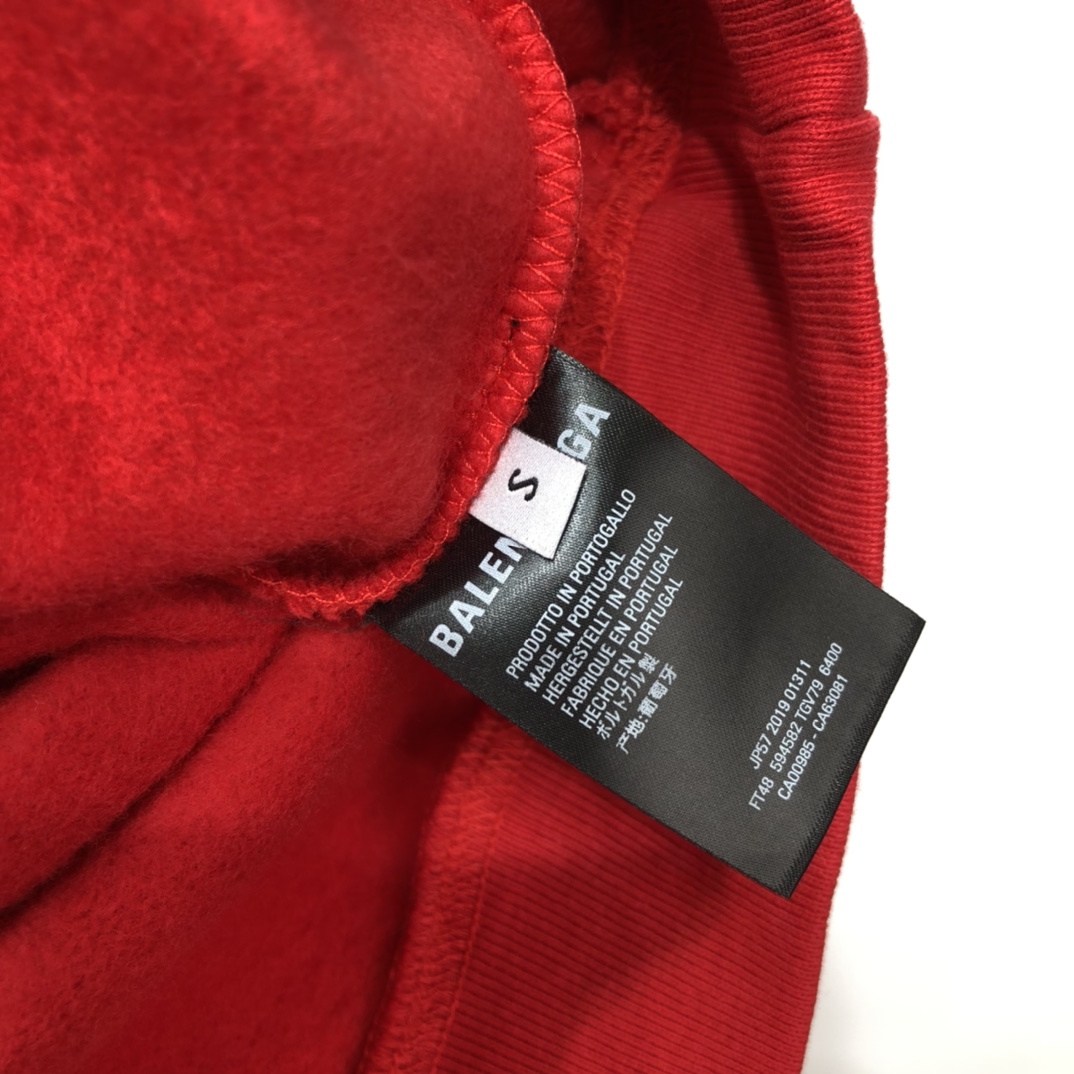 Balenciaga Hoodie BB Pixel Medium Fit in Red