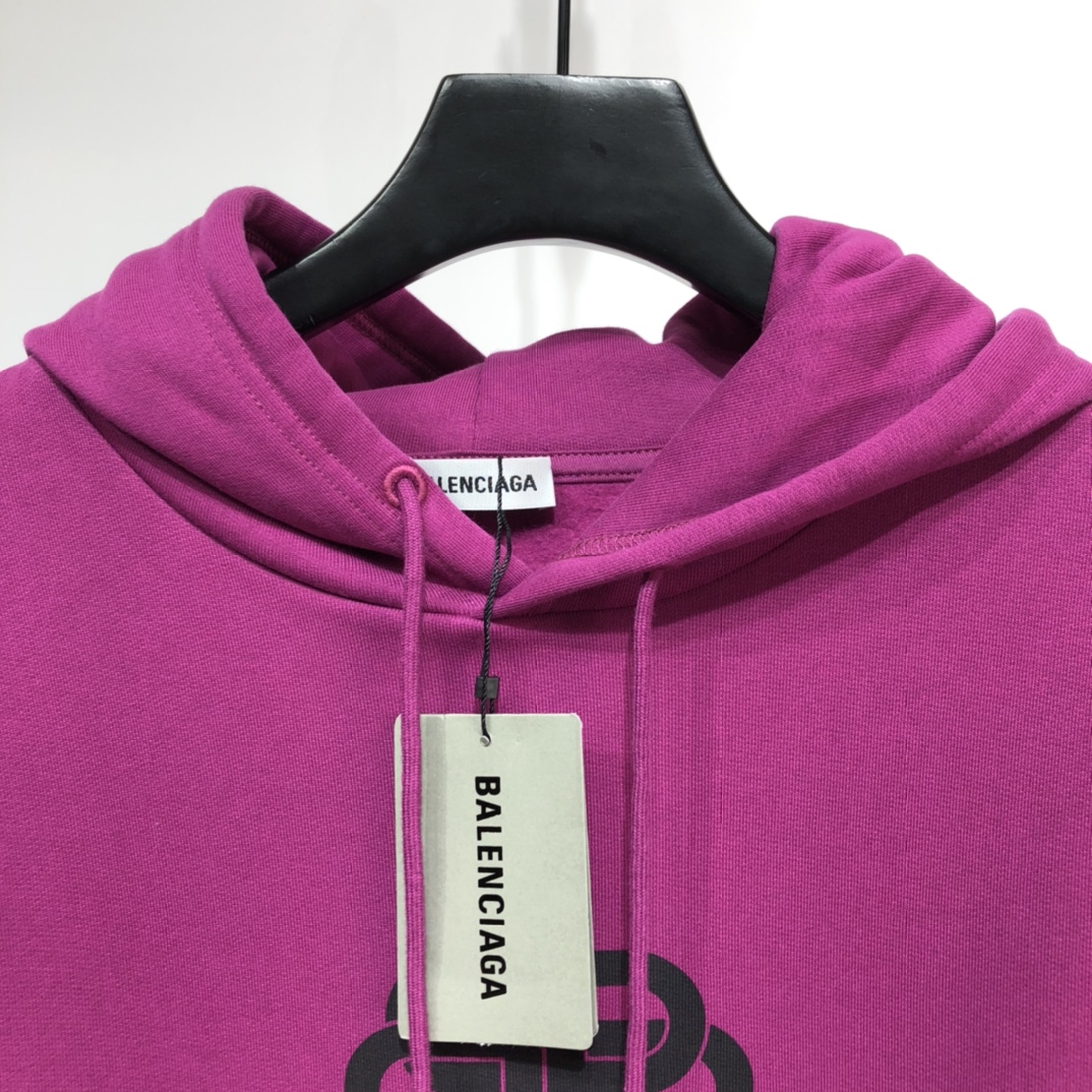 Balenciaga Hoodie BB Pixel Medium Fit in Purple