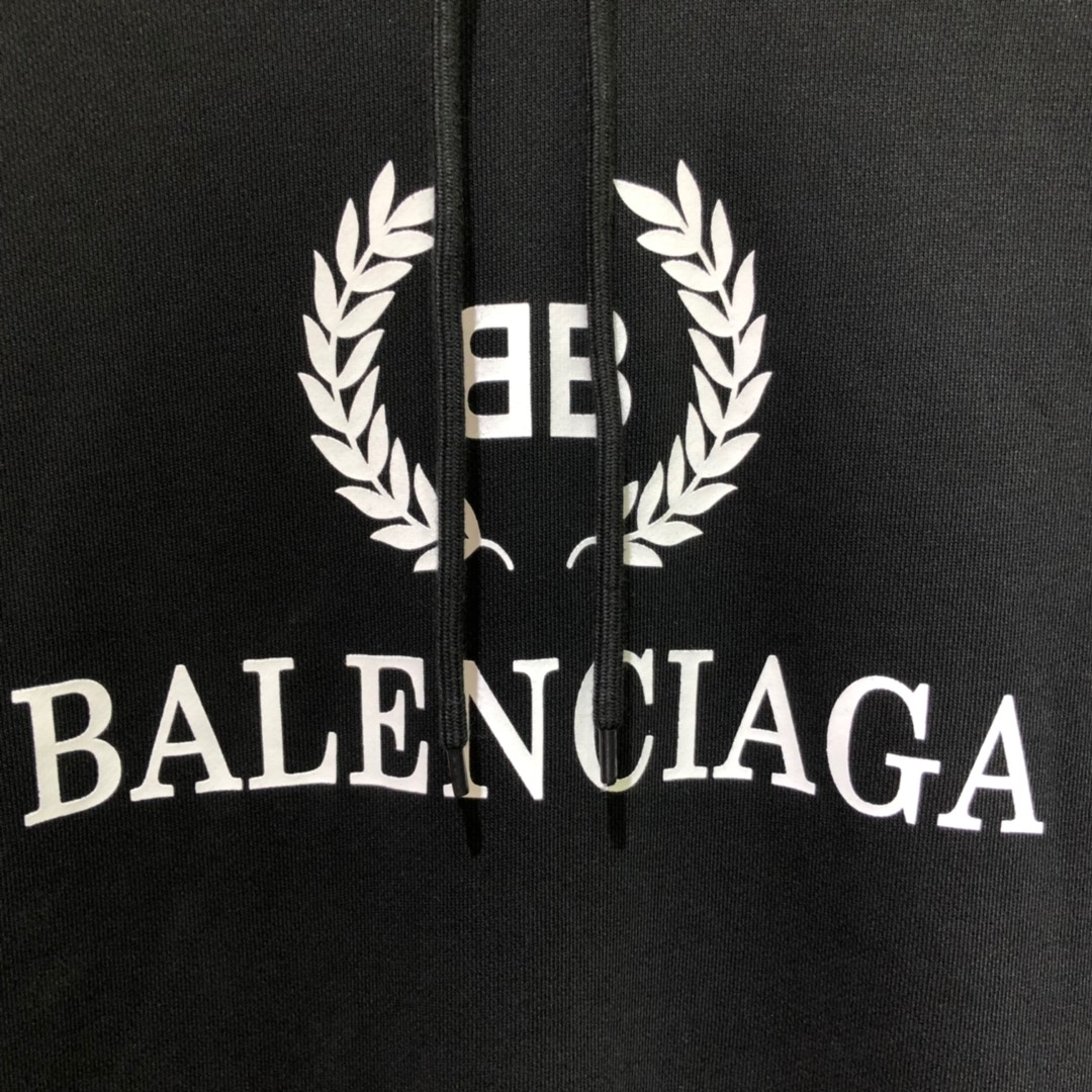 Balenciaga Hoodie BB Pixel Medium Fit in Black