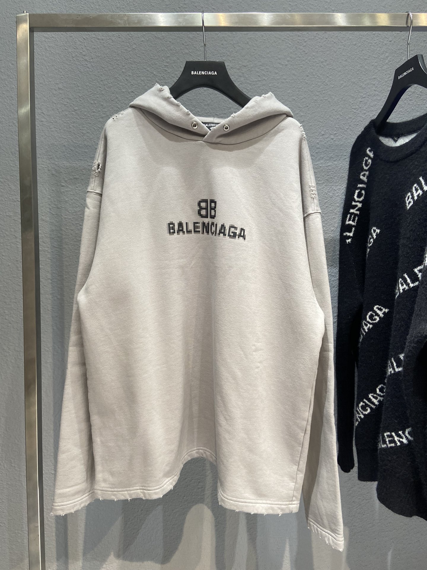 Balenciaga Hoodie BB Pixel Medium Fit