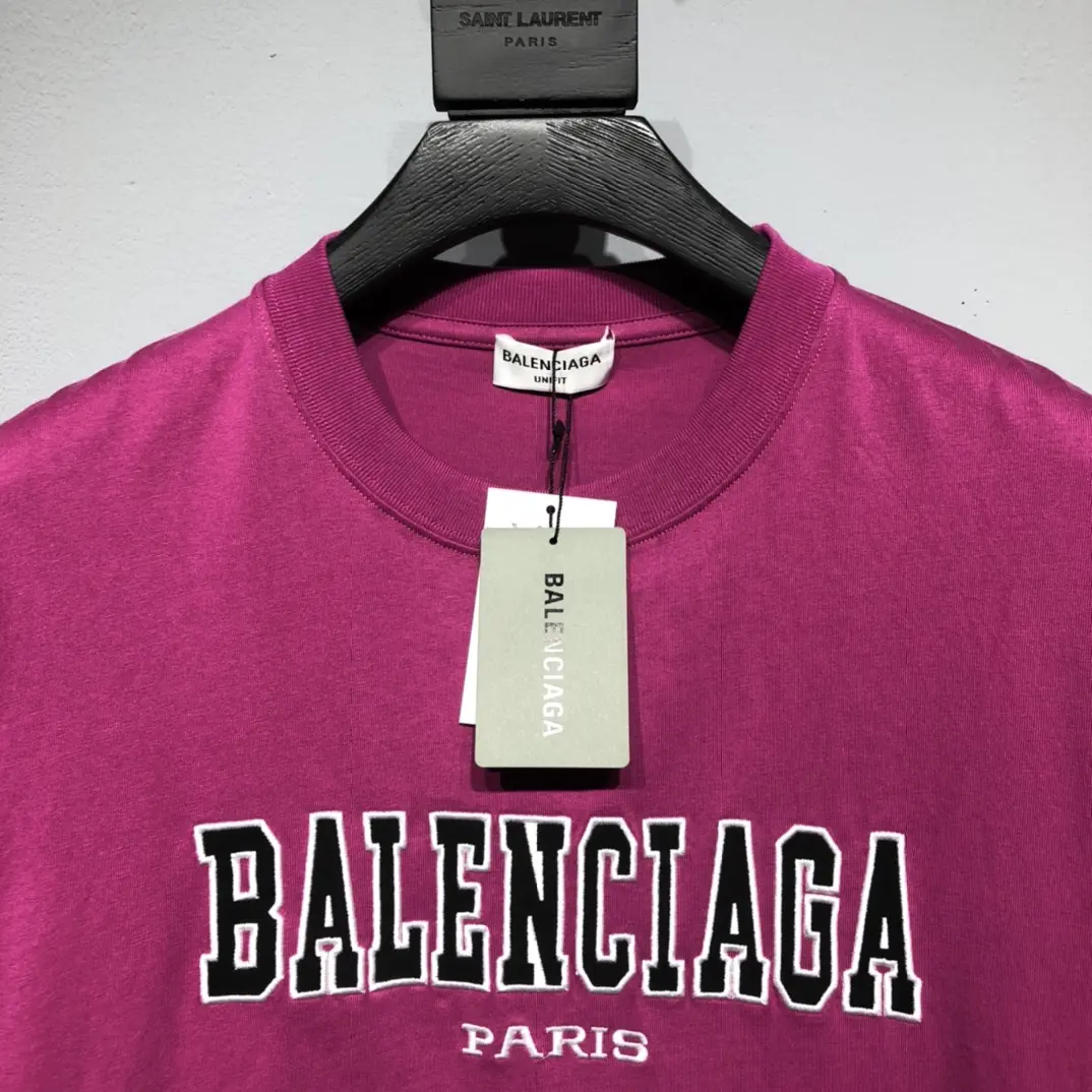 BALENCIAGA 2022SS fashion T-shirt in rose red