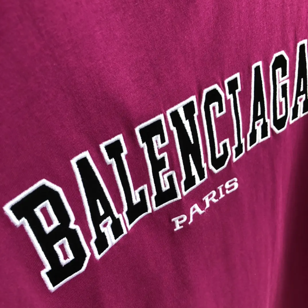 BALENCIAGA 2022SS fashion T-shirt in rose red