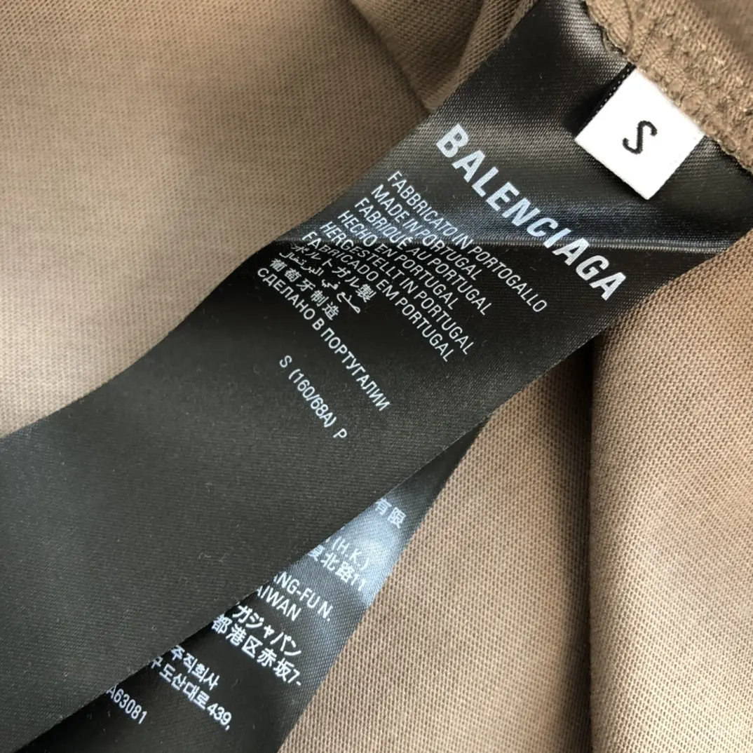 BALENCIAGA 2022SS fashion T-shirt in brown