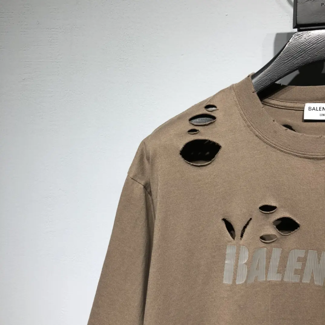 BALENCIAGA 2022SS fashion T-shirt in brown