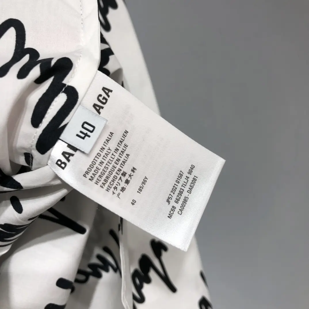 BALENCIAGA 2022ss fashion shirt in white