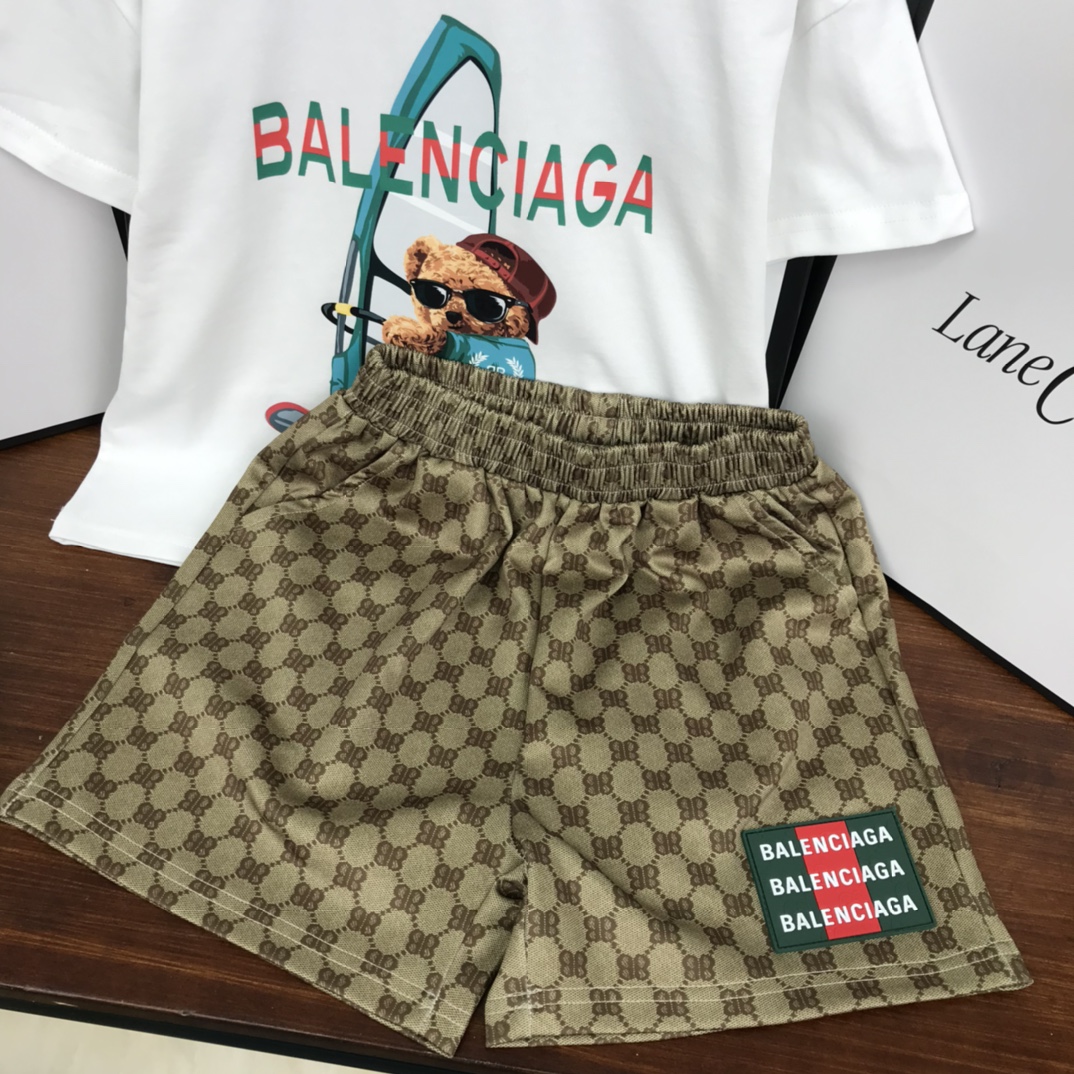 Balenciaga 2022 Children T-shirt and Shorts Set