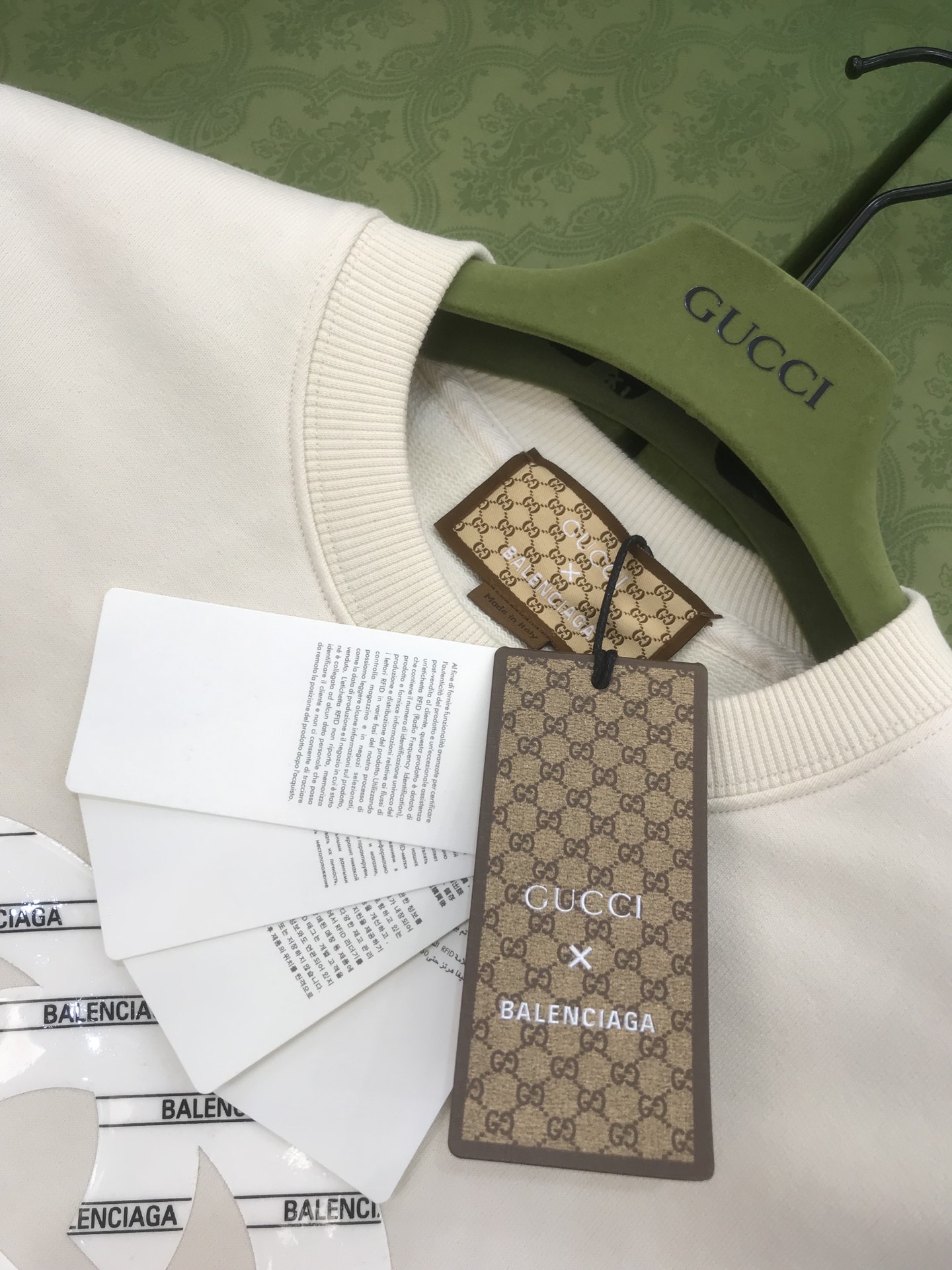 Balenciaga & Gucci Sweatshirt in Cream