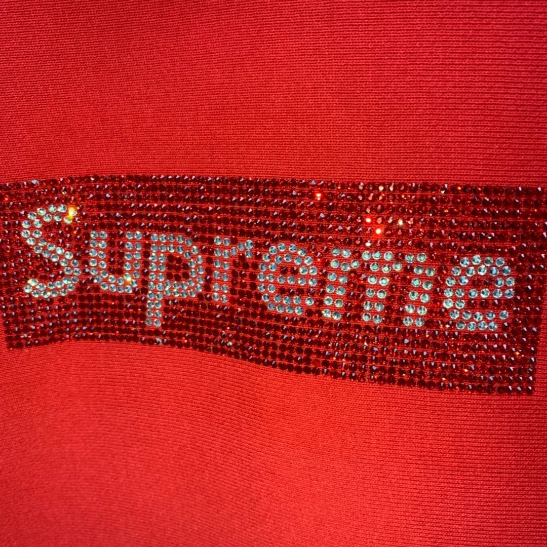 Supreme Prefect Quality x Swarovski Box Logo Hooded Hoodie MC280038