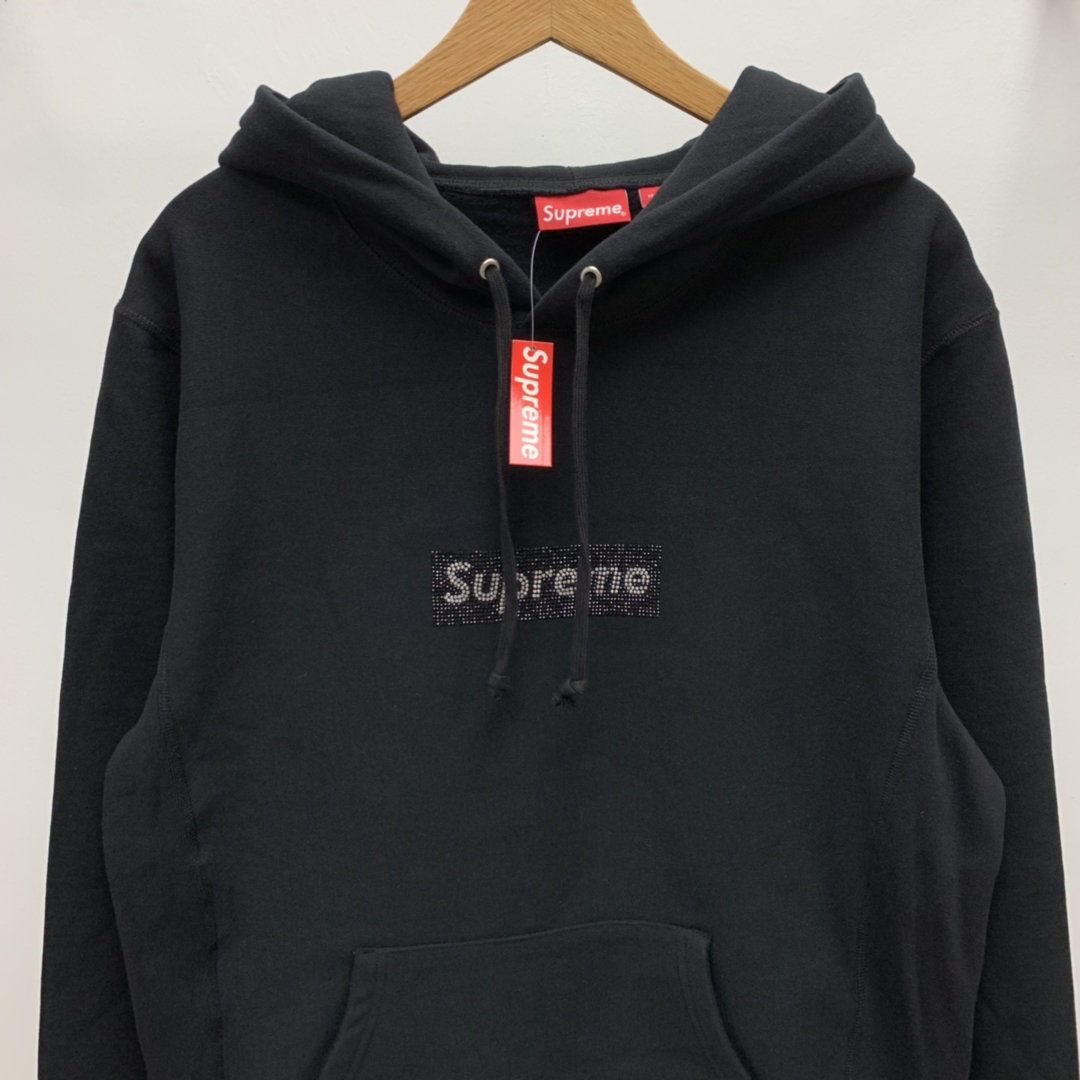 Supreme Prefect Quality x Swarovski Box Logo Hooded Hoodie MC280001