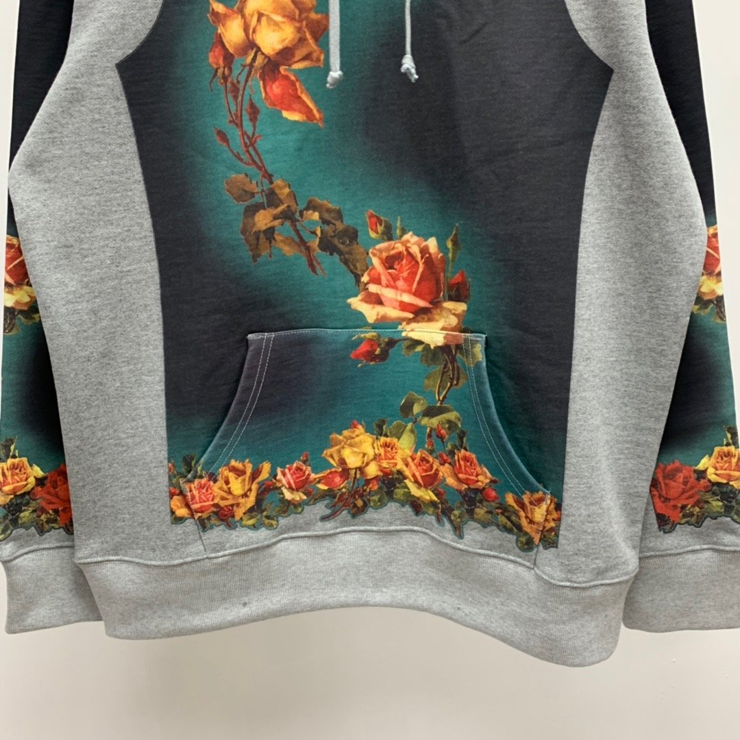 Supreme Prefect Quality x Jean Paul Gaultier 19ss Floral Print Hooded Hoodie MC280028