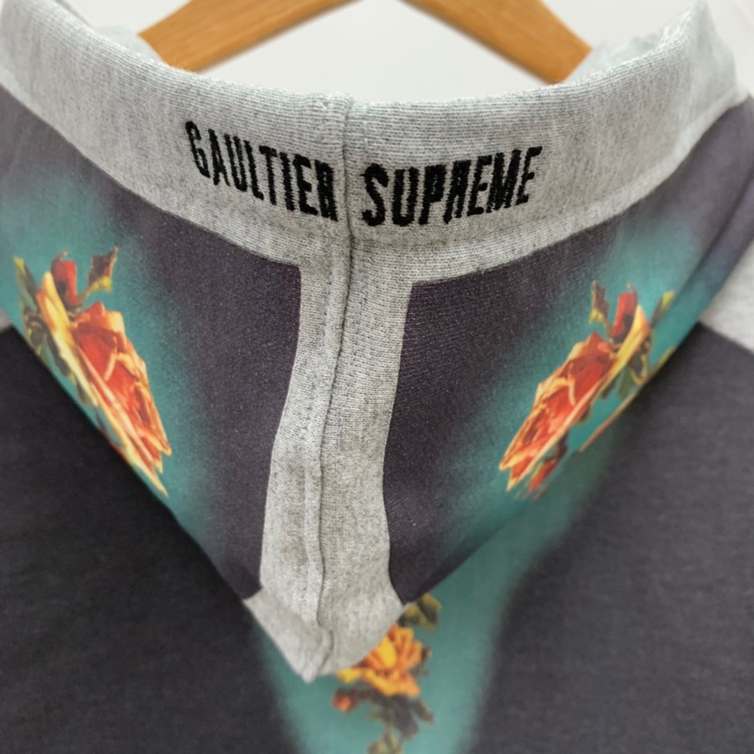 Supreme Prefect Quality x Jean Paul Gaultier 19ss Floral Print Hooded Hoodie MC280028