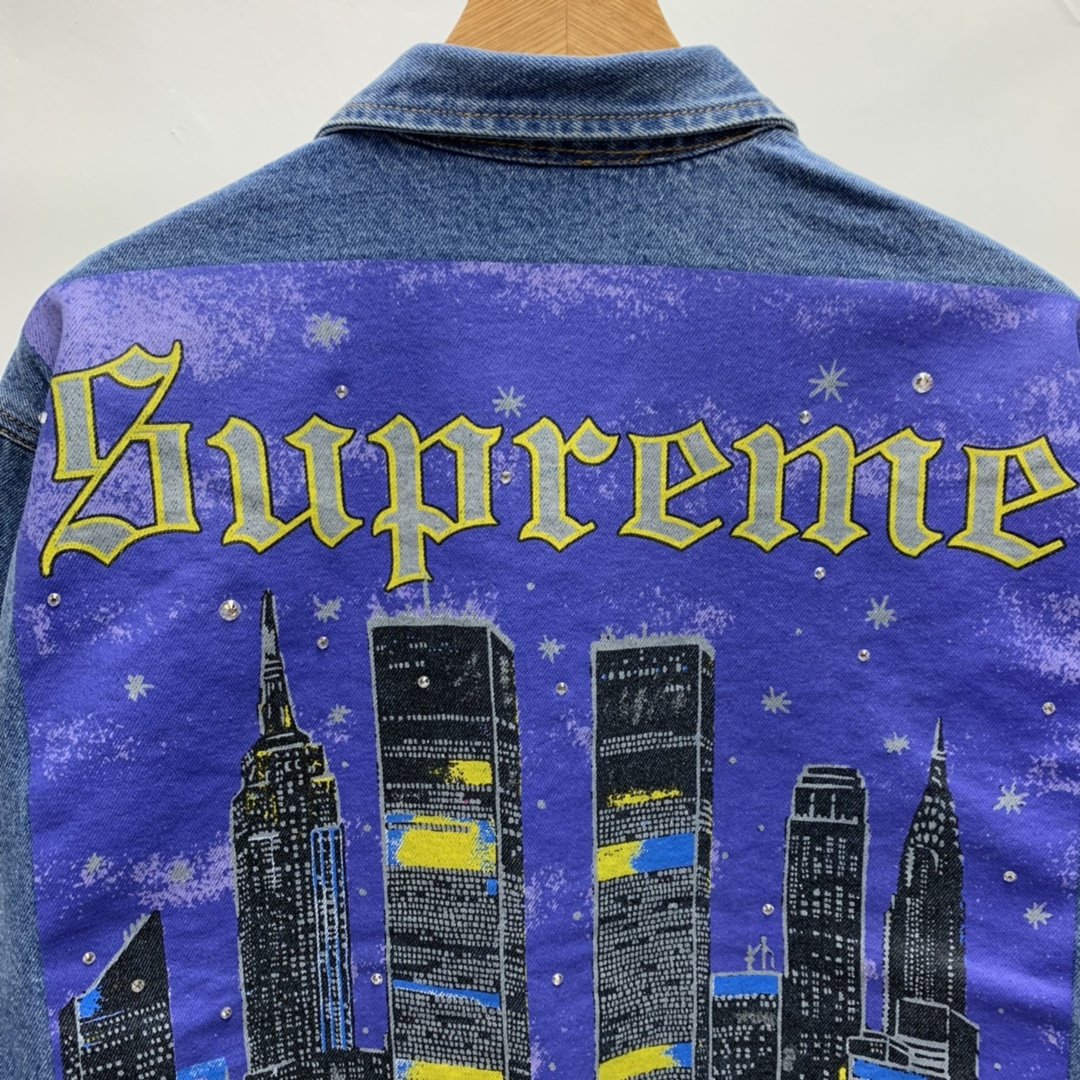 Supreme Prefect Quality 19ss New York Painted Trucker Jacket MC280046