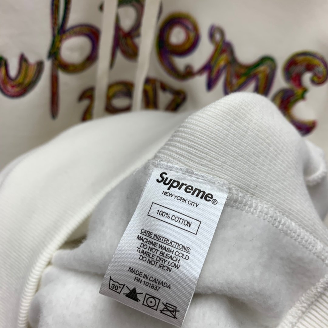 Supreme Prefect Quality 17FW Brush Logo Hoodie MC280003