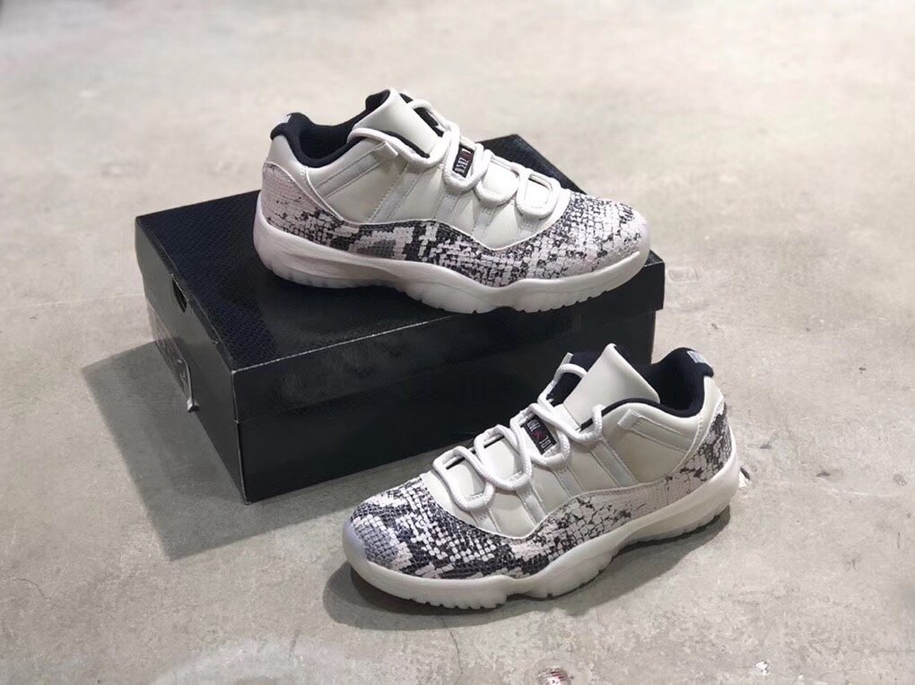 High Quality Jordan Retro 11 Low Snakeskin Light Bone real snakeskin ready to ship