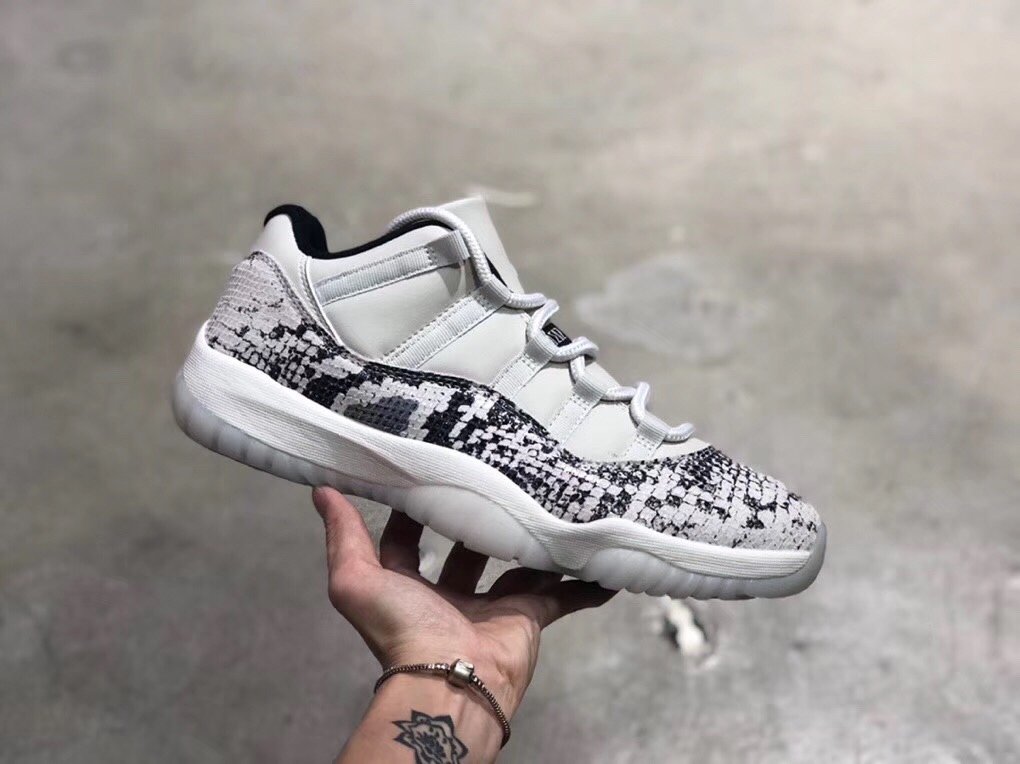 High Quality Jordan Retro 11 Low Snakeskin Light Bone real snakeskin ready to ship