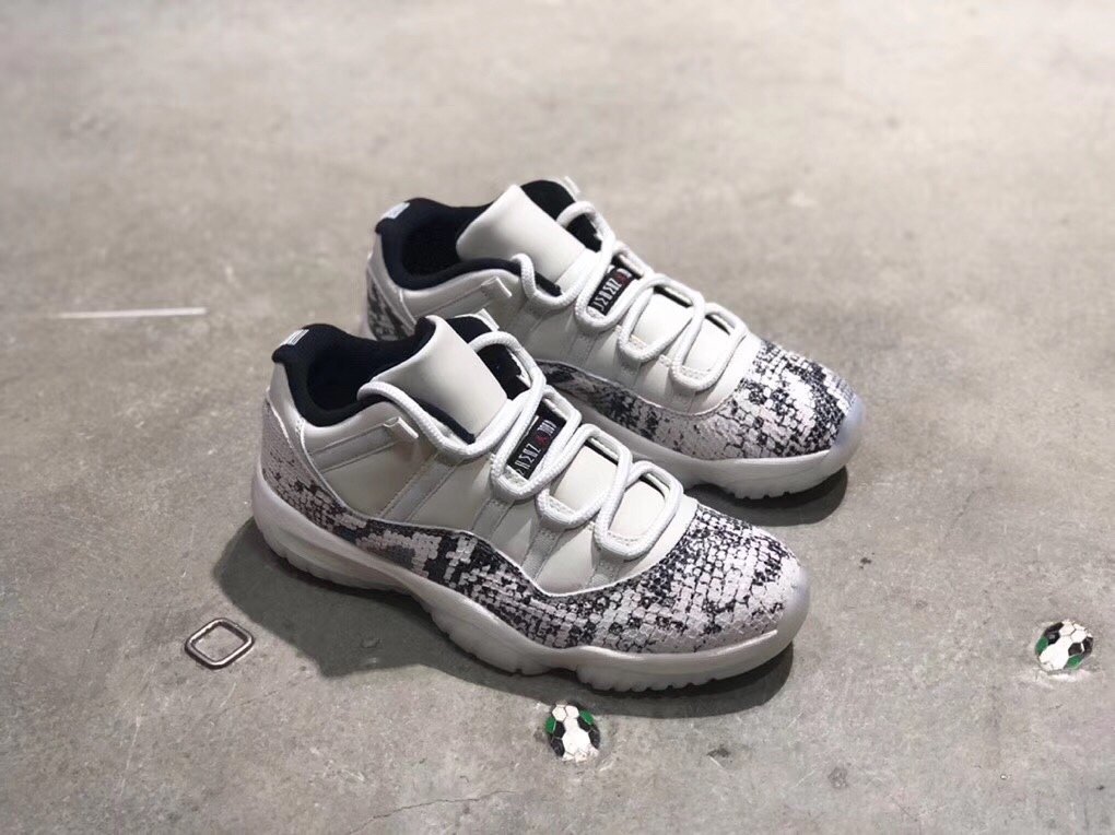 High Quality Jordan Retro 11 Low Snakeskin Light Bone real snakeskin ready to ship