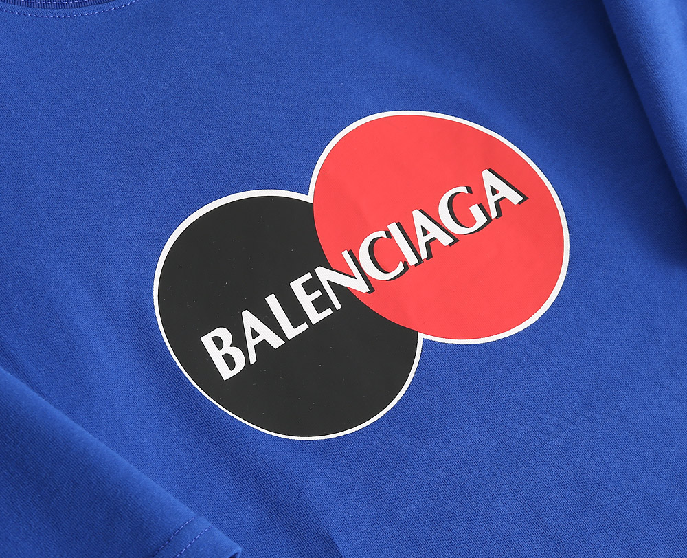 Balenciaga T-Shirt Two Color Ball in Blue