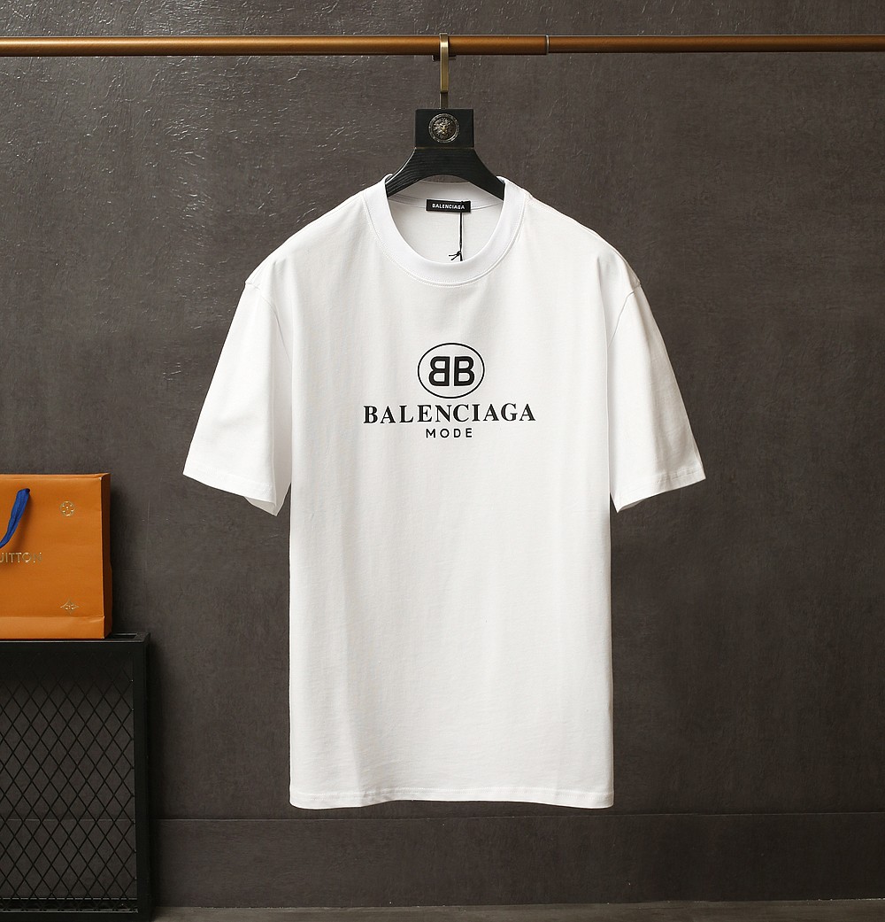 Balenciaga T-Shirt BB Chest in White