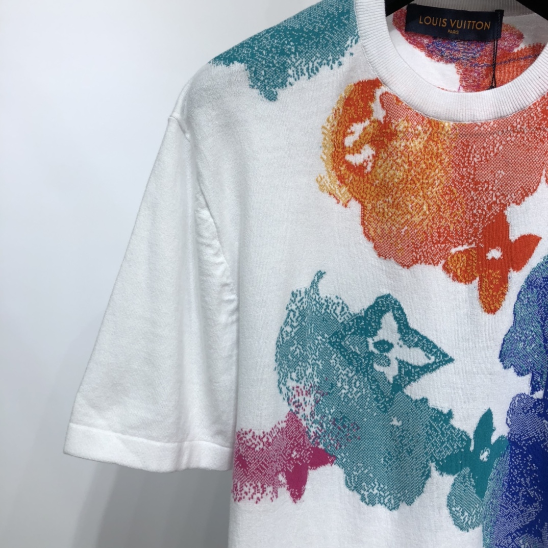 LV Watercolor Knitting Shirt