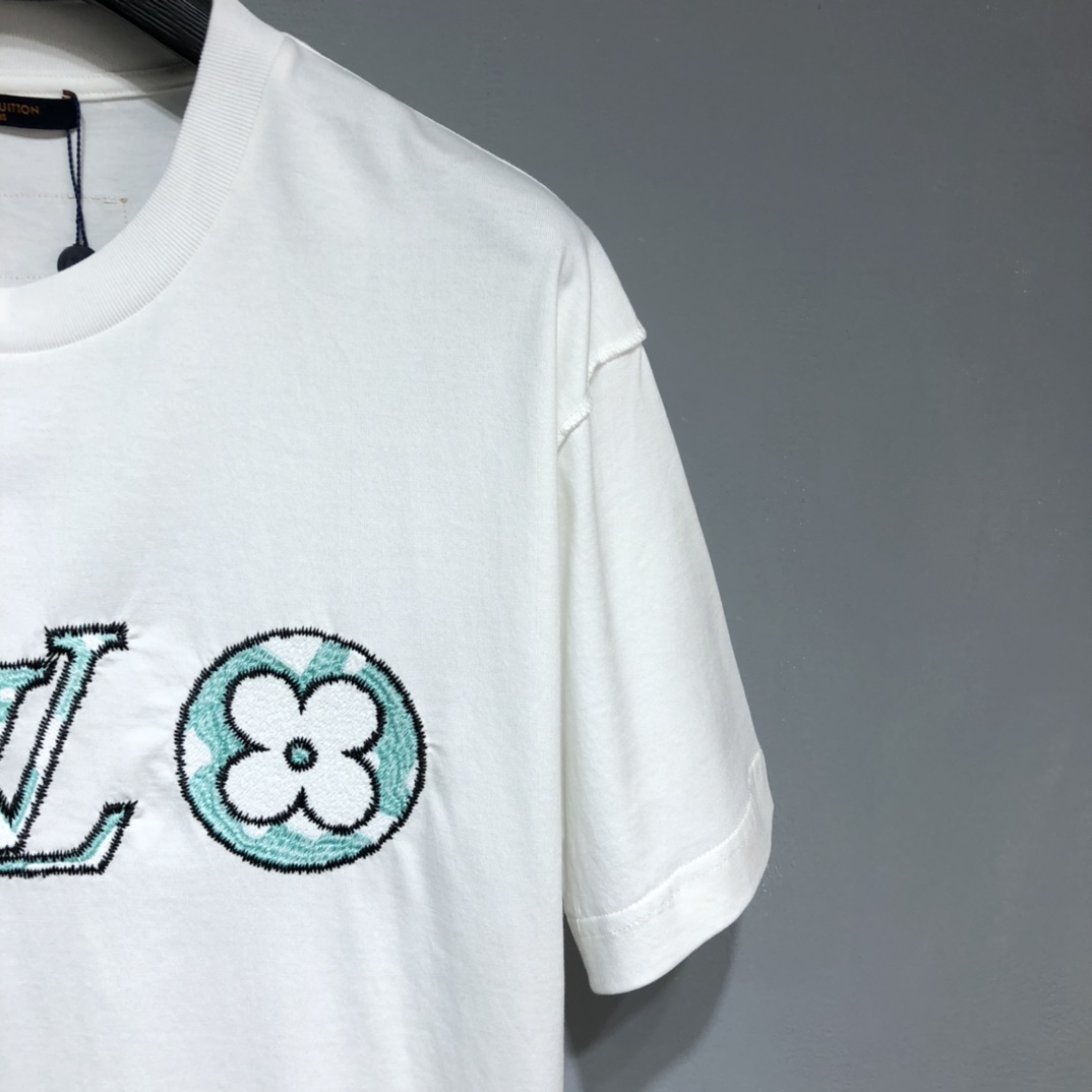 LV 2022 Spring Flower Logo Shirt