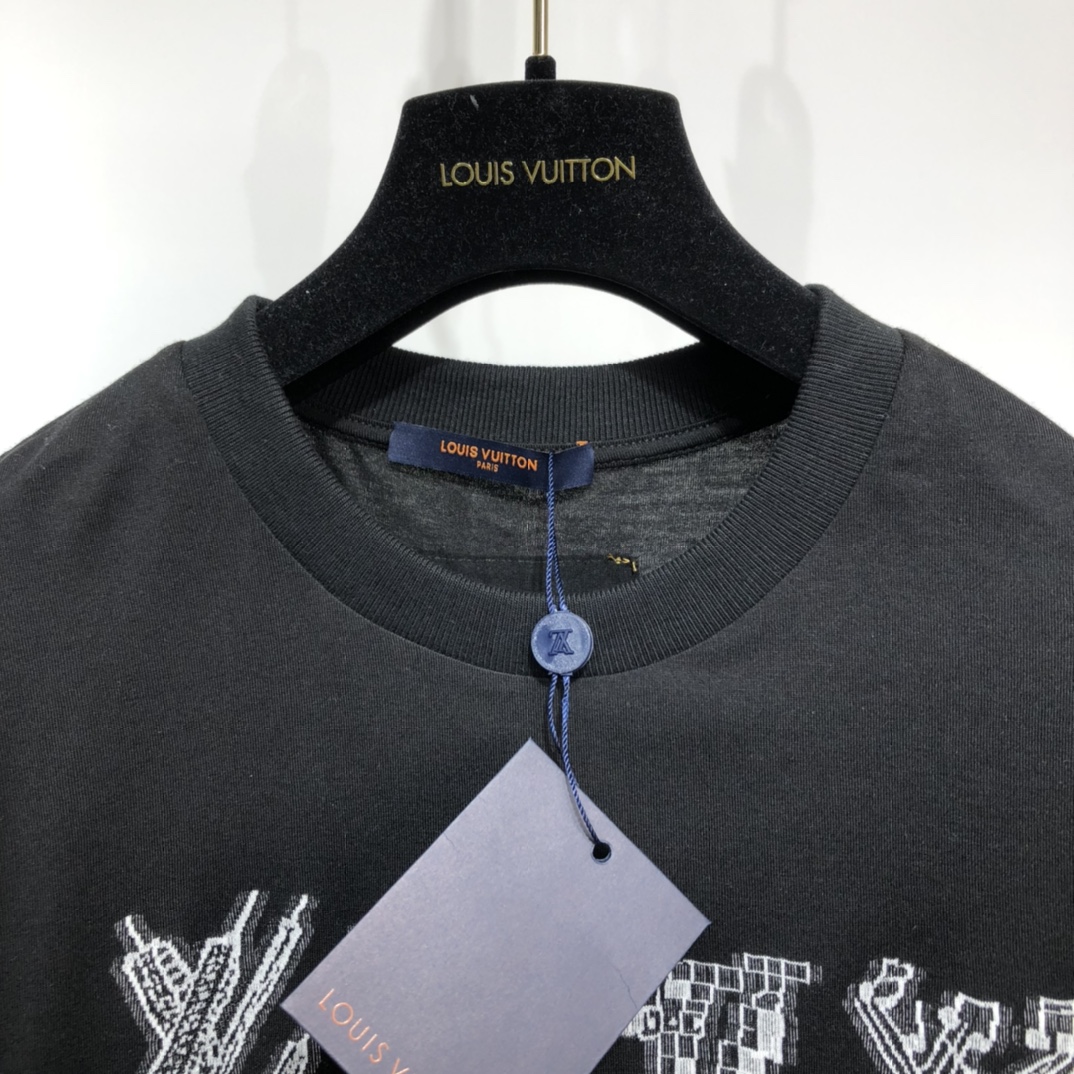 Louis Vuitton T-shirt Cartoons Jacquard in Black