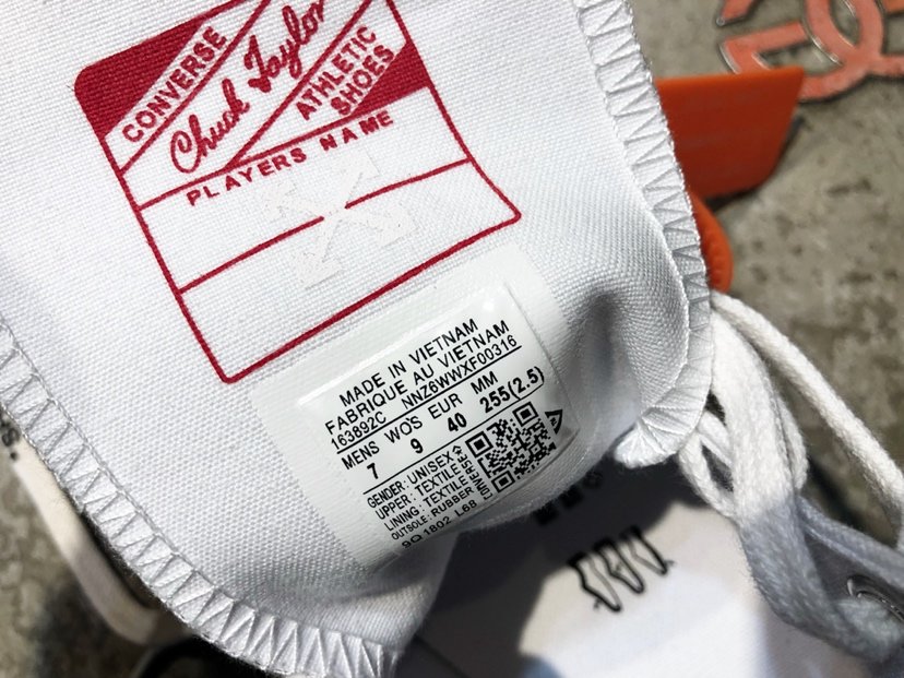 PK GOD CONVERSE X OFF-WHITE CHUCK TAYLOR 1970S retail materails READY TO SHIP