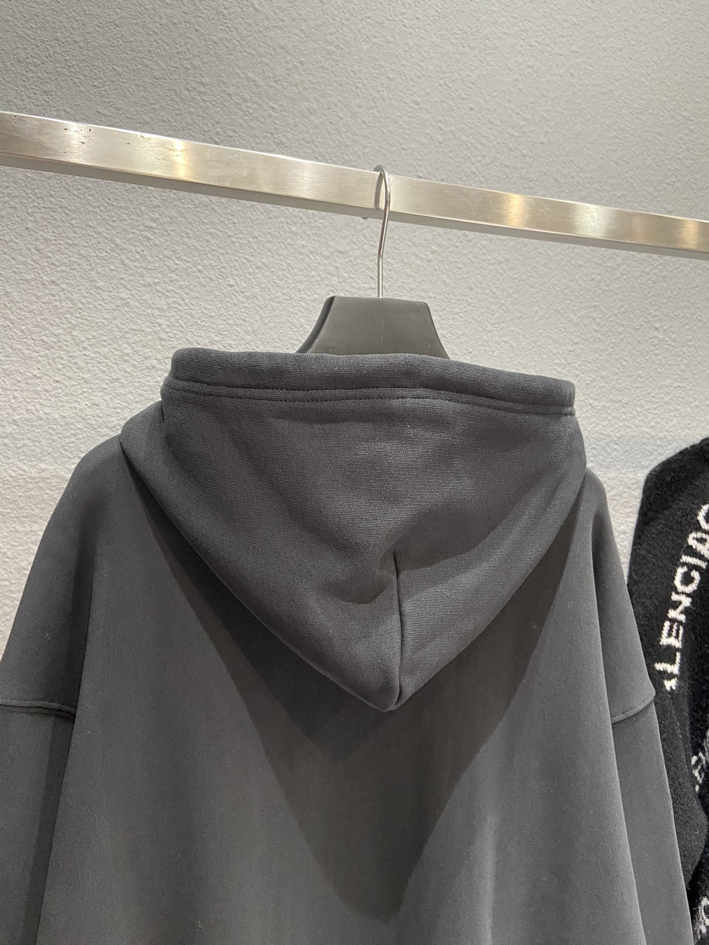 Balenciaga Hoodie Logo Medium Fit in Black