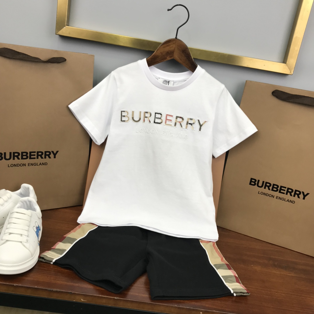 Burberry 2022 New T-shirt and Shorts Set